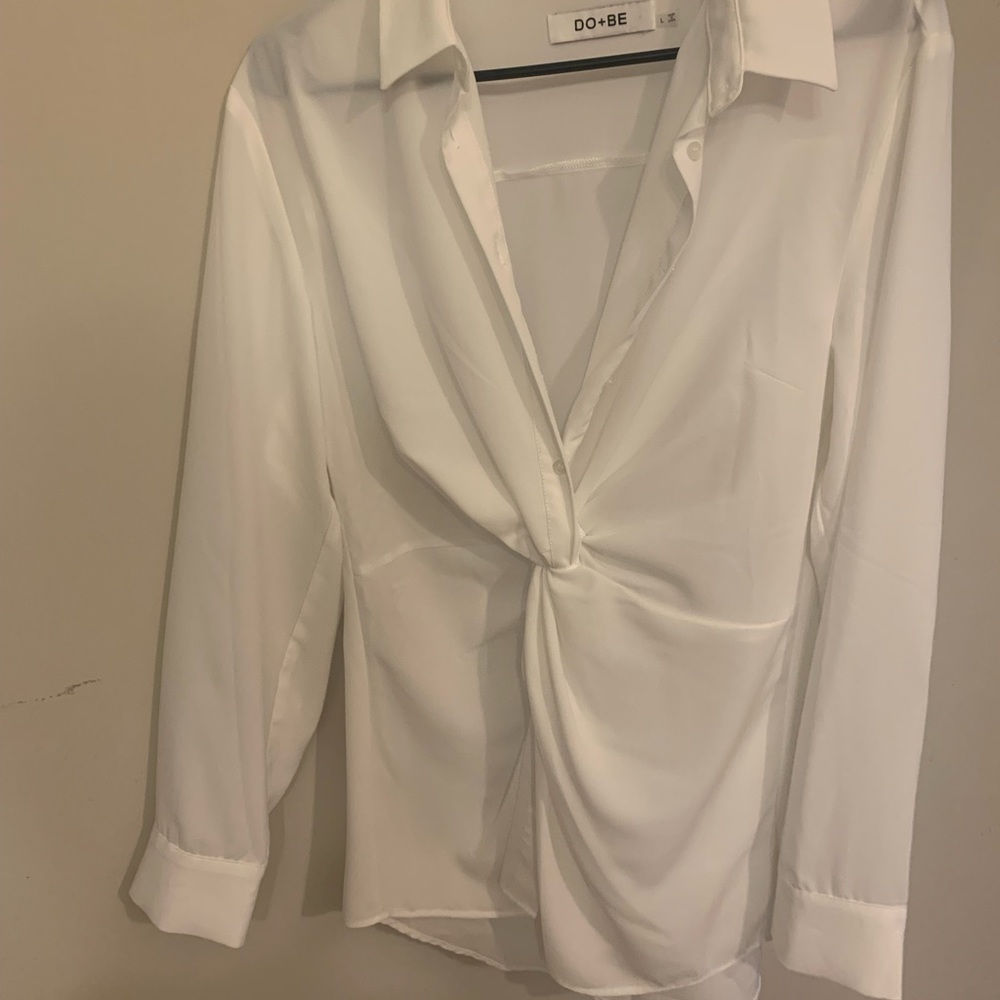 Long shirt dress with cinched waist
